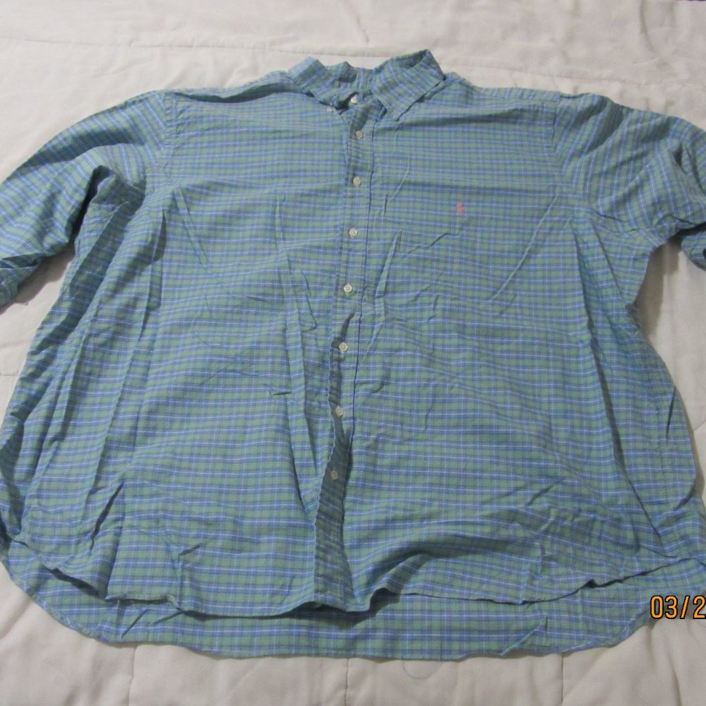 Ralph Lauren Polo Button Down Shirt long Sleeve Size 4XB